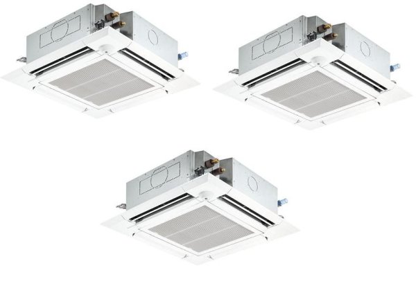 画像1: 新潟・長野・石川・富山・福井・山梨・業務用エアコン　三菱　てんかせ4方向（ファインパワーカセット）スリムZR　同時トリプル　PLZT-ZRP224EFF　224形（8馬力）　三相200V (1)