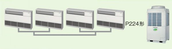 画像1: 新潟・長野・石川・富山・福井・山梨・業務用エアコン　東芝　床置き　サイドタイプ　同時ダブルツイン　ALSF22455B　P224（8馬力）　スーパーパワーエコキューブ　三相200V (1)